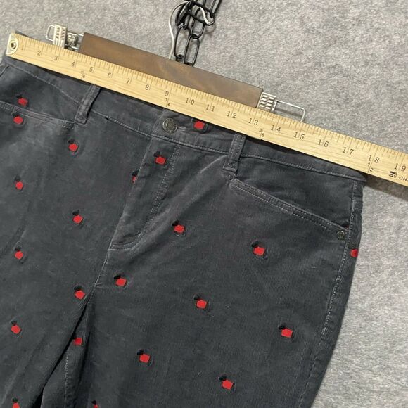Talbots Corduroy Pants Womens Sz 14 Gray Scottish Terrier Simply Flattering - Picture 7 of 9